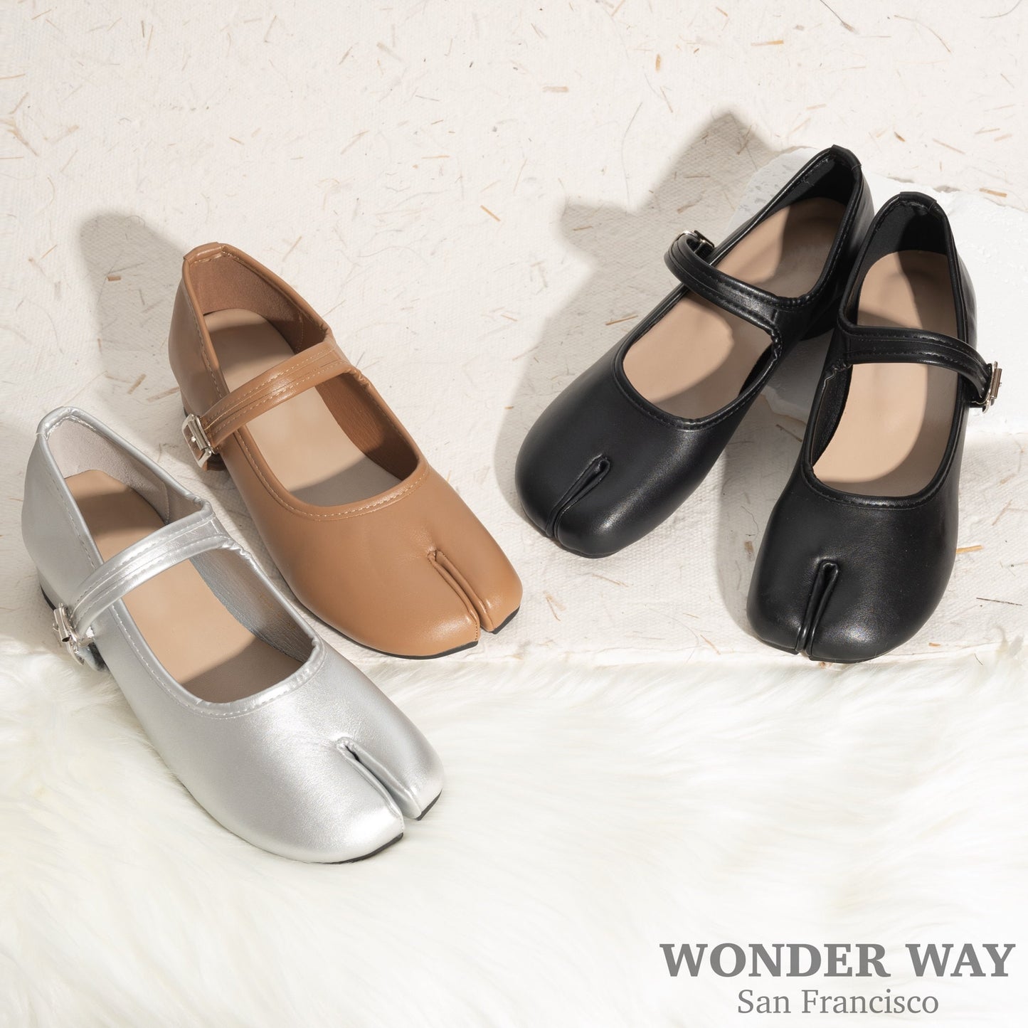 Women Retro Thick Heel Tabis Shoes | Tabi Split-Toe Mary Jane Pumps | Split Toe Mule | Women Black White Brown Beige Heels