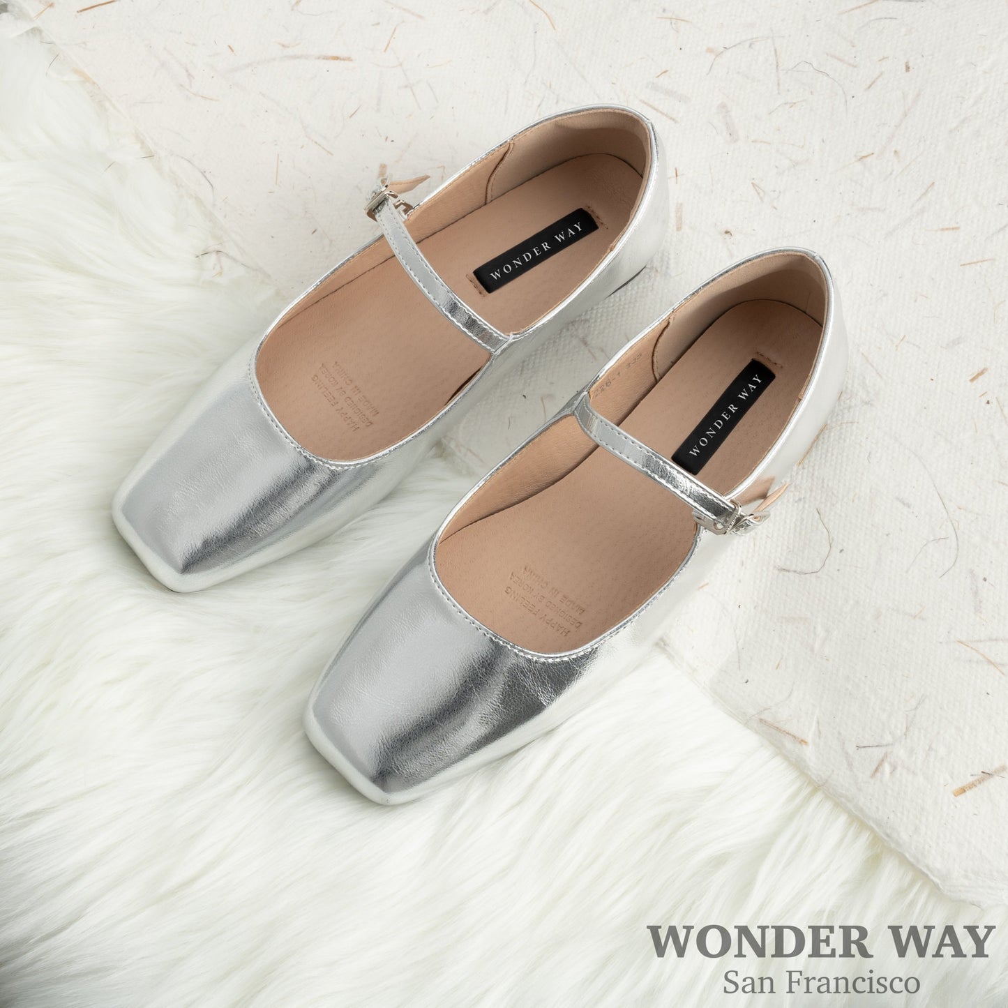 Women Ballet Flats | Women Vintage Shoes | Women Square Toe Flats | Ballerina Flats | Mary Jane Shoes | Square Head Thick Heel Shoes