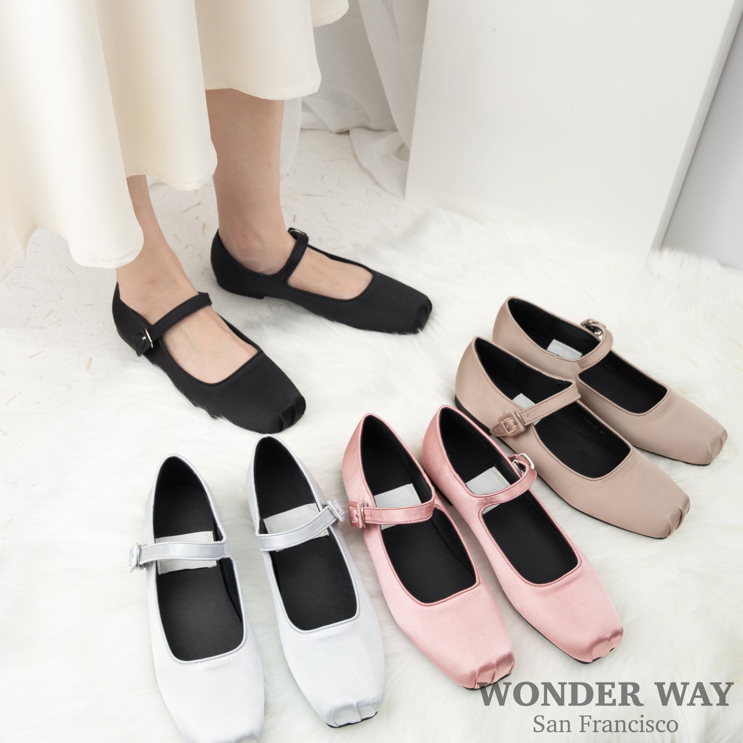 Women Mary Jane Shoes |Women Ballet Flats Shoes |Women Square Toe Flats | Vintage Style Flats| Square Toe low Heel Shoes | Ankle Strap Flats