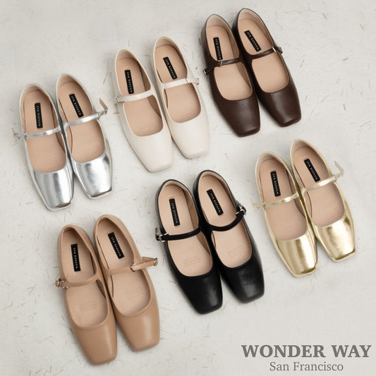 Women Ballet Flats | Women Vintage Shoes | Women Square Toe Flats | Ballerina Flats | Mary Jane Shoes | Square Head Thick Heel Shoes