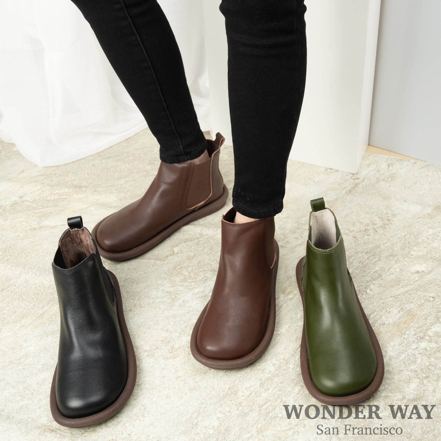 Handmade Leather Shoes | Women Leather Ankle Boots | Soft Leather Barefoot Boots | Fall Winter Ankle Boots | Comfortable Wide Toe Boots