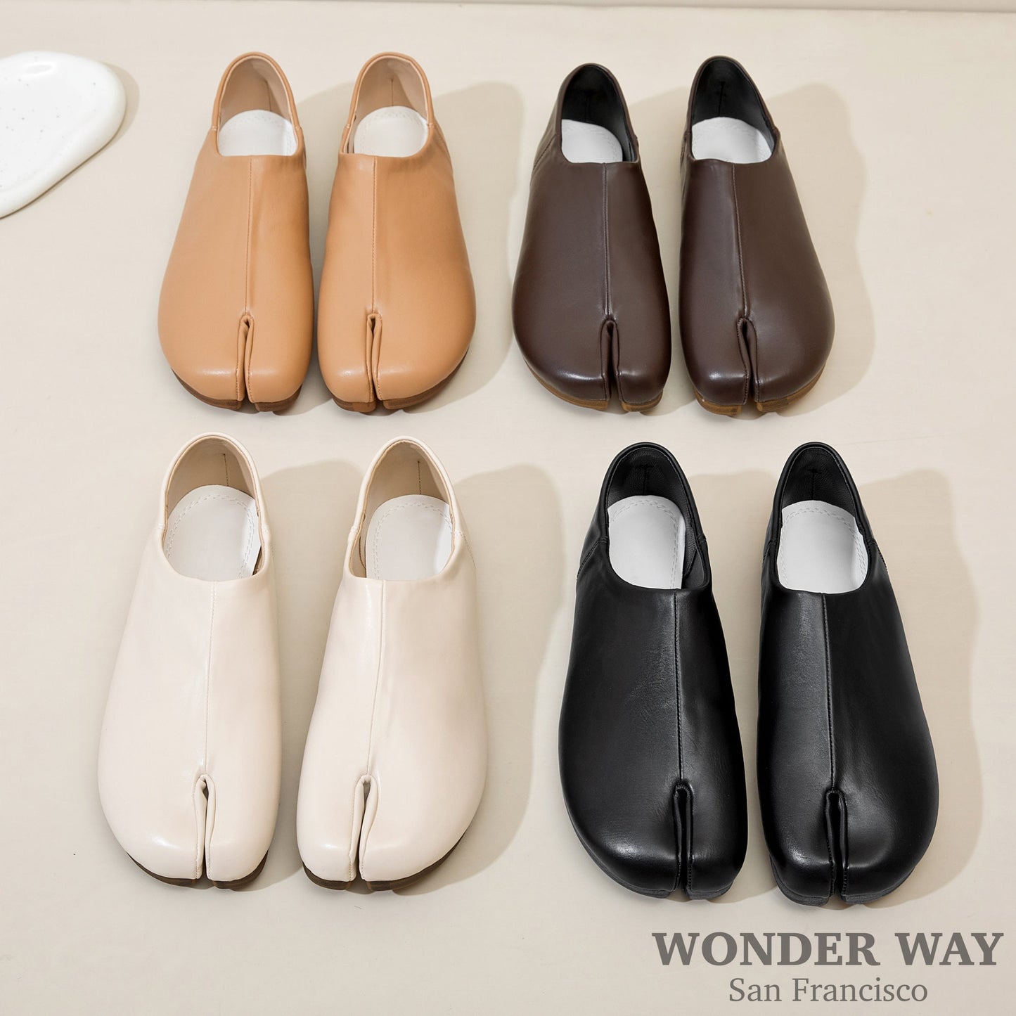 Women Split Toe Mule Slippers | Women Tabi Mary Jane Flats | Tabi Flats Shoes| Women Sandal Split Toe