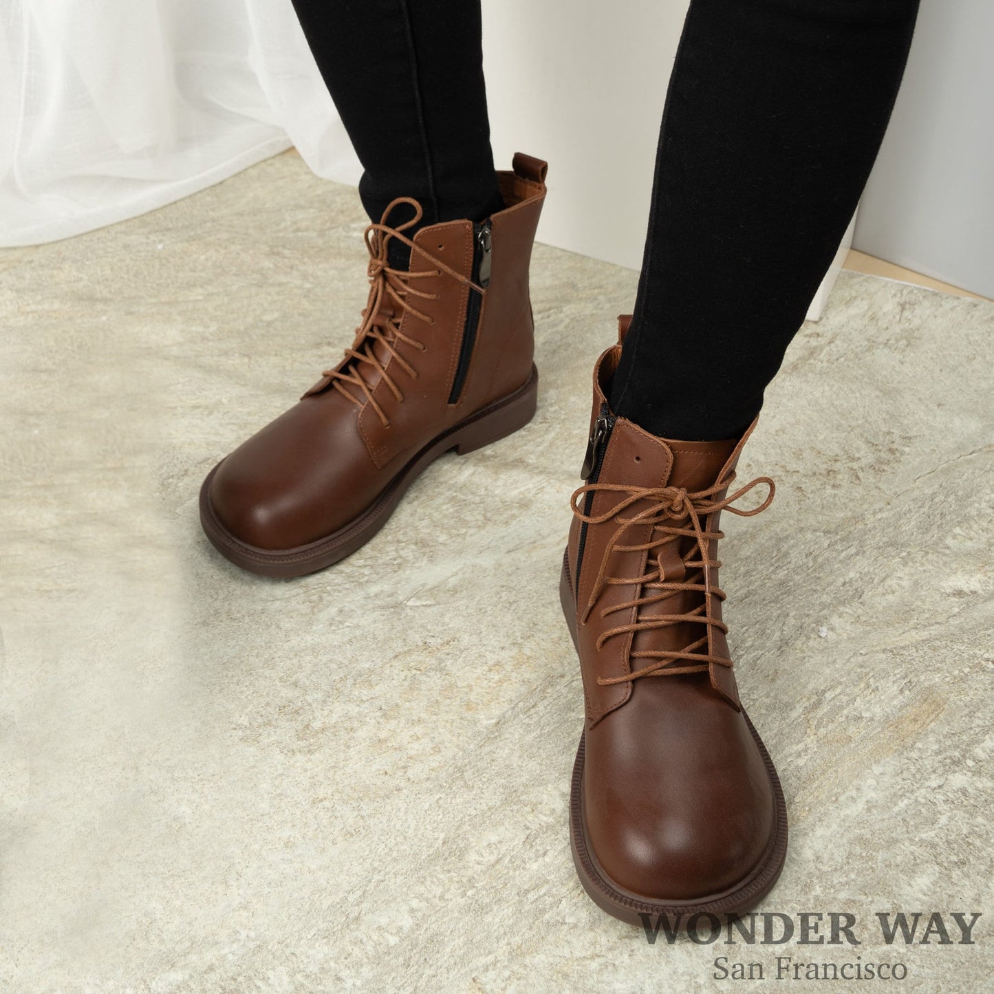 Women Handmade Leather Boots | Winter Warm Ankle Boots | Vintage Soft Leather Shoes | Oxford Wide Toe Shoes | Round Toe Chelsea Booties