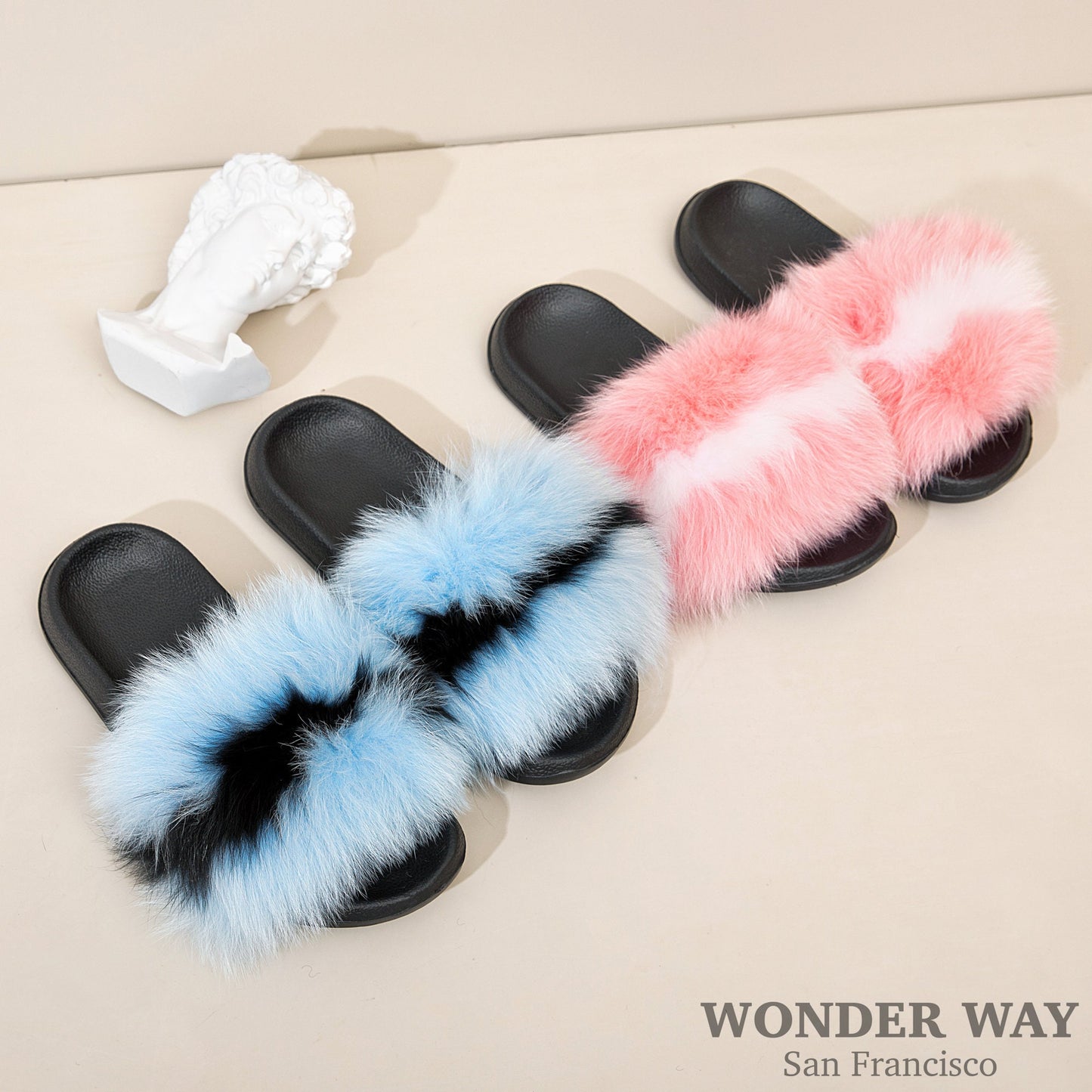 Fur Slippers For Women |  Fuzzy Slippers Indoor Outdoor | Faux Fur Slippers Women |  Open Toe Slides | Gifts For Her