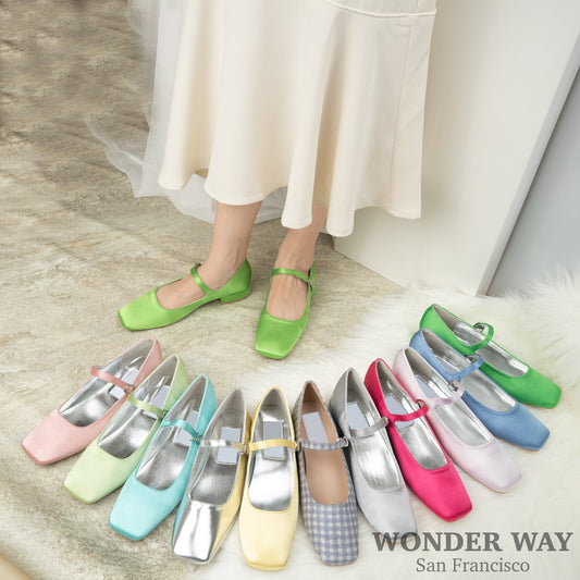 Women Ballet Flats | Women Vintage Shoes | Women Square Toe Flats | Ballerina Flats | Mary Jane Shoes | Square Head Thick Heel Shoes