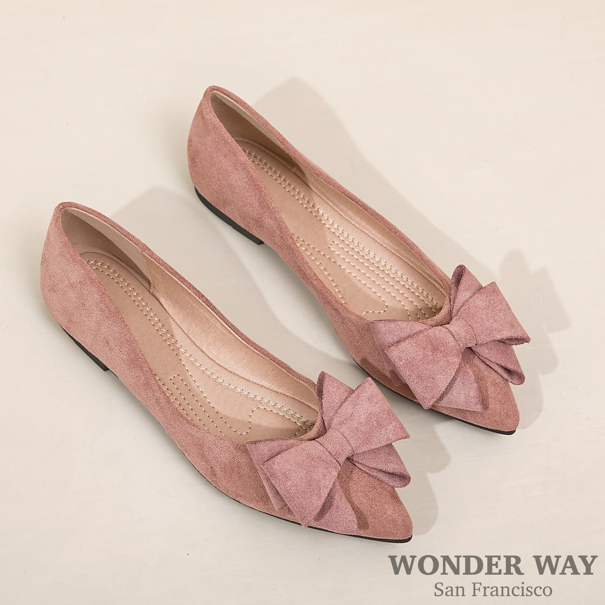 Women Handmade Suede Ballet Shoes | Vintage Soft Suede Flat Shoes | Suede Ballet Shoes | Comfortable Women Flats | Bow Tie Women Flats