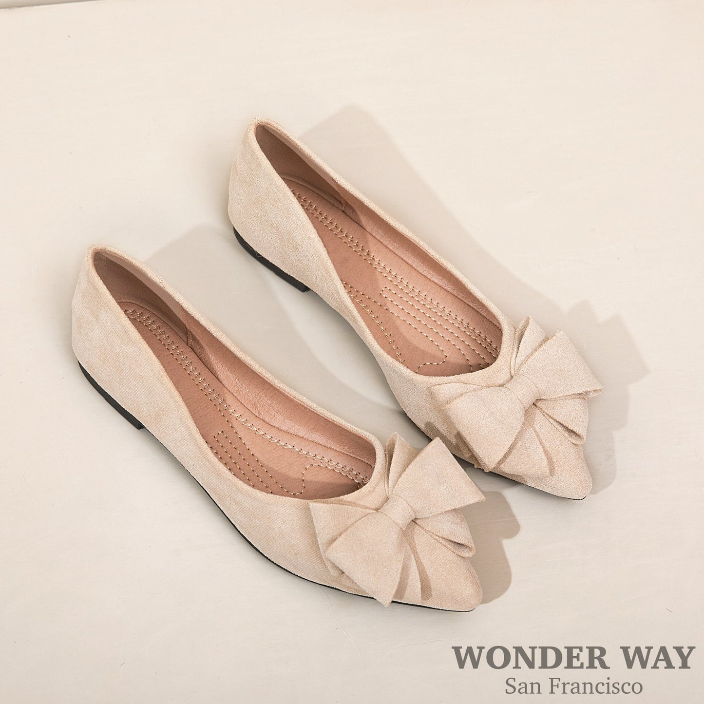 Women Handmade Suede Ballet Shoes | Vintage Soft Suede Flat Shoes | Suede Ballet Shoes | Comfortable Women Flats | Bow Tie Women Flats