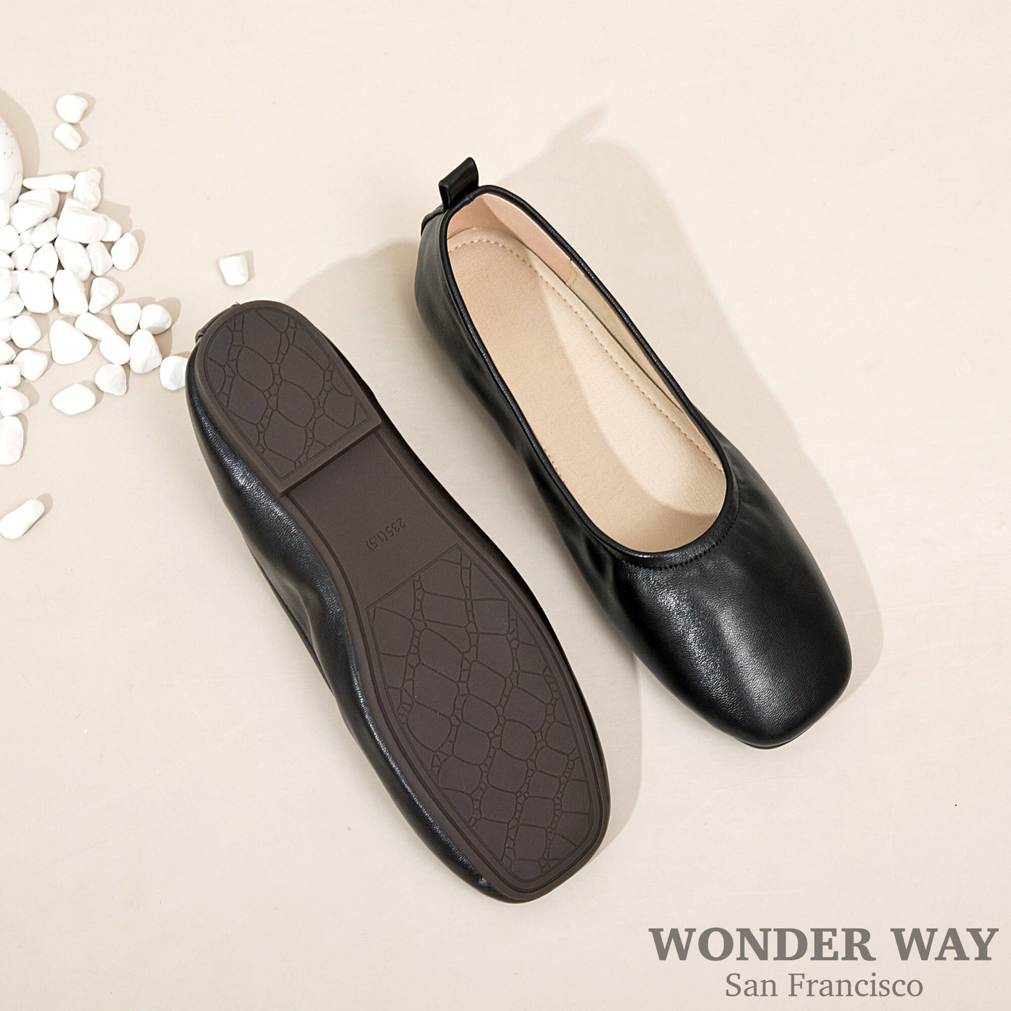 Women Handmade Ballet Shoes | Vintage Soft Thick Heel Round Toe Leather Flat Shoes | Leather Ballet Shoes | Comfortable Women Flats